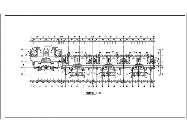 保定市梦晨花园小区4670平米5层砖混住宅楼建筑设计CAD图纸（含夹层）-图二