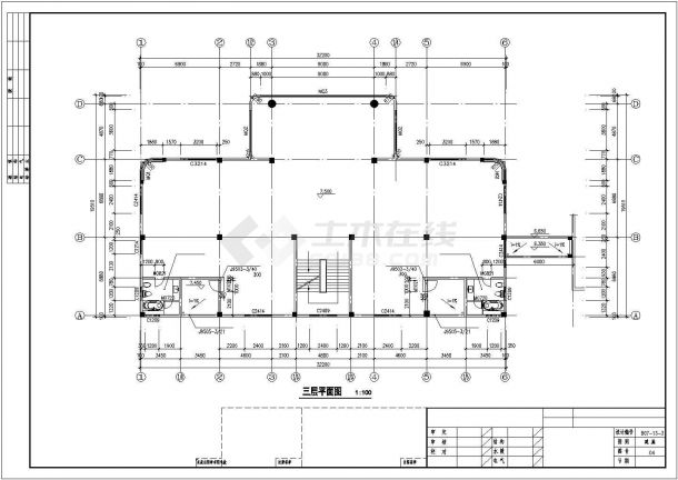[无锡]某三层化工厂办公楼建筑施工图(CAD，12张图纸)-图一