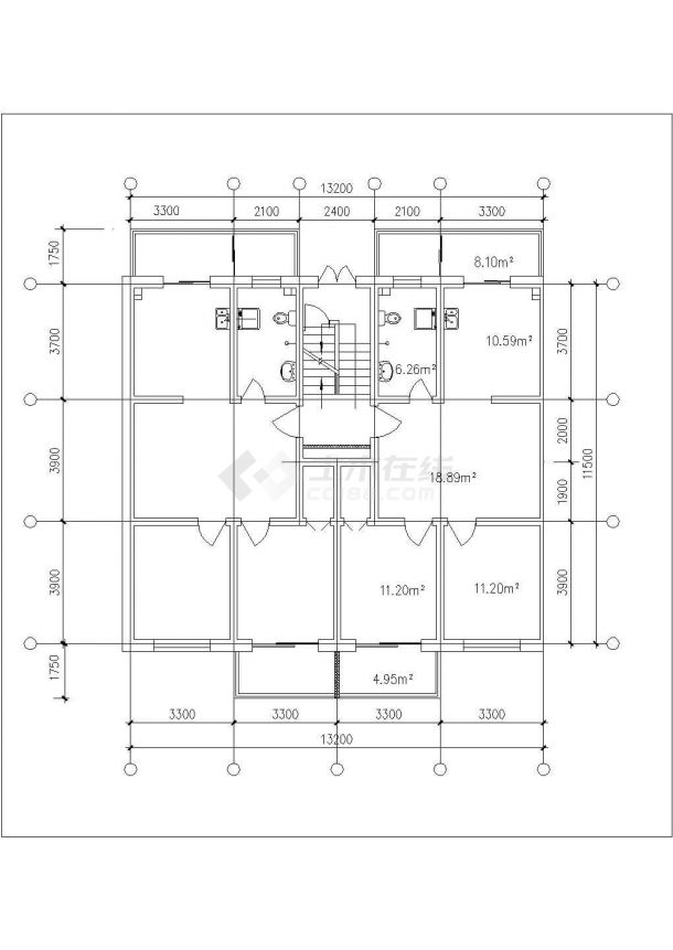 秦皇岛市美城花园小区经典热门的平面户型设计CAD图纸（共14张）-图一