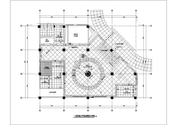 某急诊大厅地铺放样CAD施工节点剖面图-图一