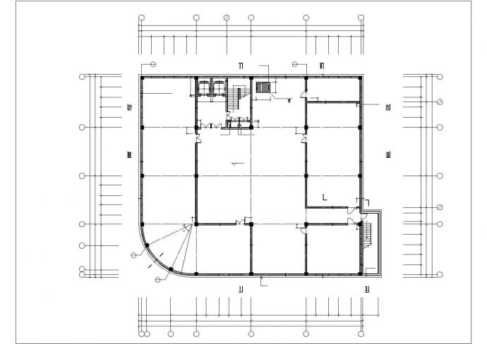 重庆市某互联网公司4层混合结构办公楼平面设计CAD图纸（含地下室）_图1