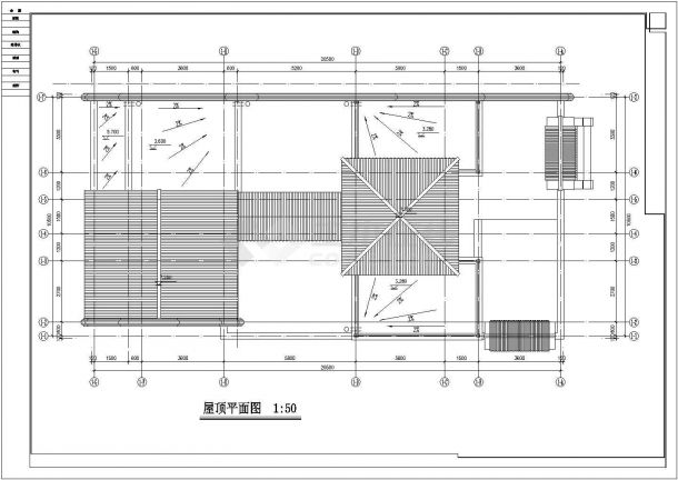 福州市某度假村2层砖混结构四合院式民居楼建筑设计CAD图纸-图一
