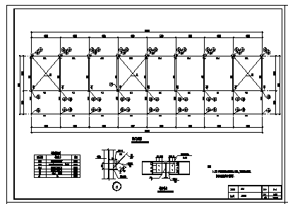 雨棚设计_某9m跨度钢雨棚全套施工cad图纸_图1