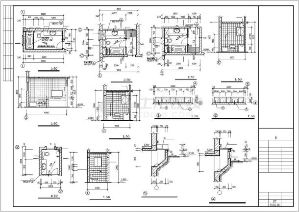 东莞市某现代村镇440平米3层钢混框架结构单体别墅建筑设计CAD图纸-图二