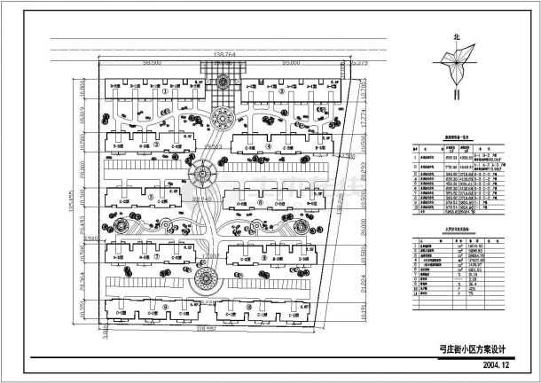 西安市交运花园小区总平面规划设计CAD图纸（占地6千平米）-图一