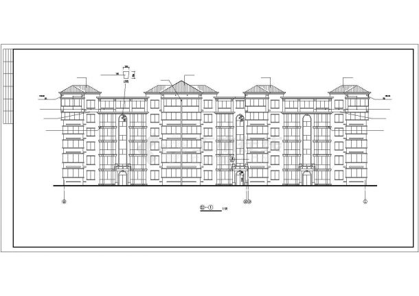 珠海市海西路某现代化小区6层砖混结构海景住宅楼建筑设计CAD图纸-图一