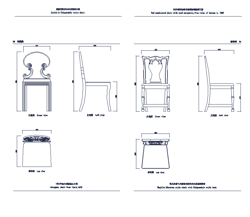 某地精美欧式元素家具平立侧面详图下载CAD图纸