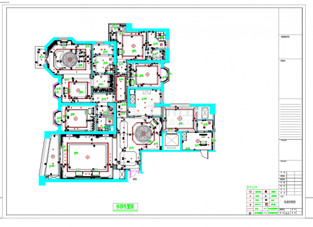 某地精品名城豪宅简欧风格五居室样板间装修施工图含效果CAD图纸-图二
