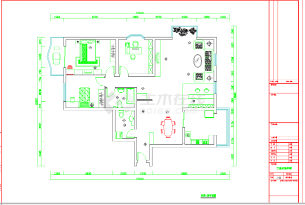 某地六套家装方案室内装修图CAD图纸-图一