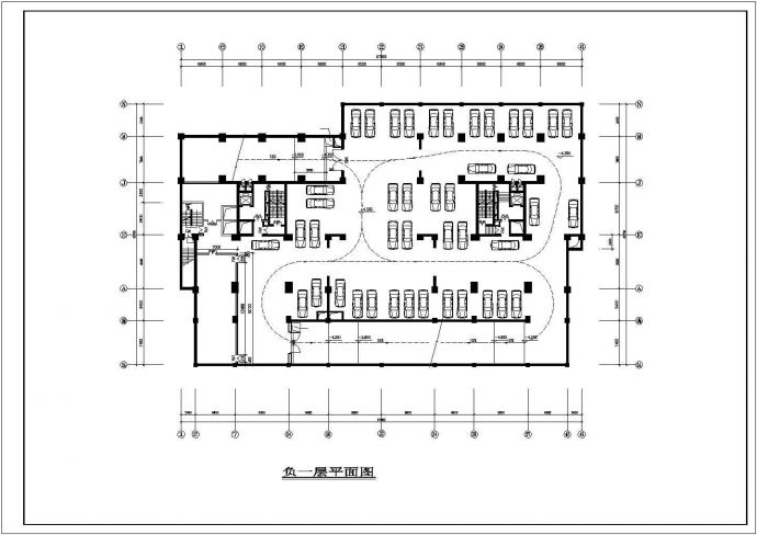 广州某小区4.2万平米24层框架结构商住楼建筑设计CAD图纸（1-6层商用）_图1