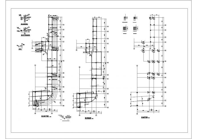 易安街心小学楼梯 墙身节点 坡道--结构施工图_图1