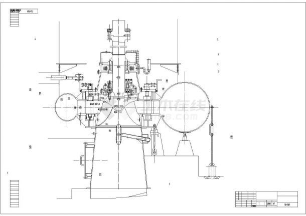 某电站发电机械CAD设计节点完整图纸-图一