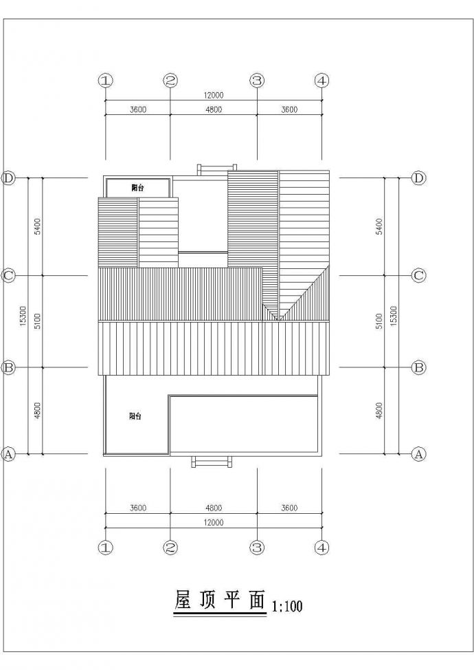 烟台市福阳新村某3层砖混结构乡村别墅建筑设计CAD图纸_图1