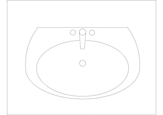 某洗手台CAD构造平立剖大样图纸_图1