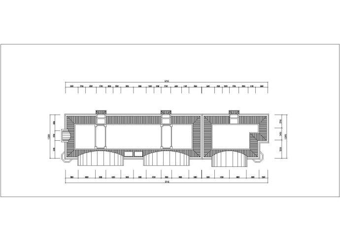 北京市幸福花园小区6层砖混结构住宅楼平立面设计CAD图纸（每层725平）_图1