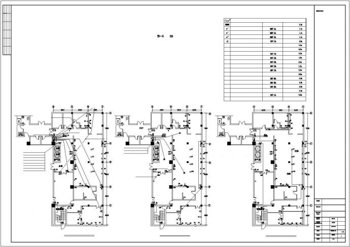 某餐厅厨房电气全套施工参考CAD详图_图1