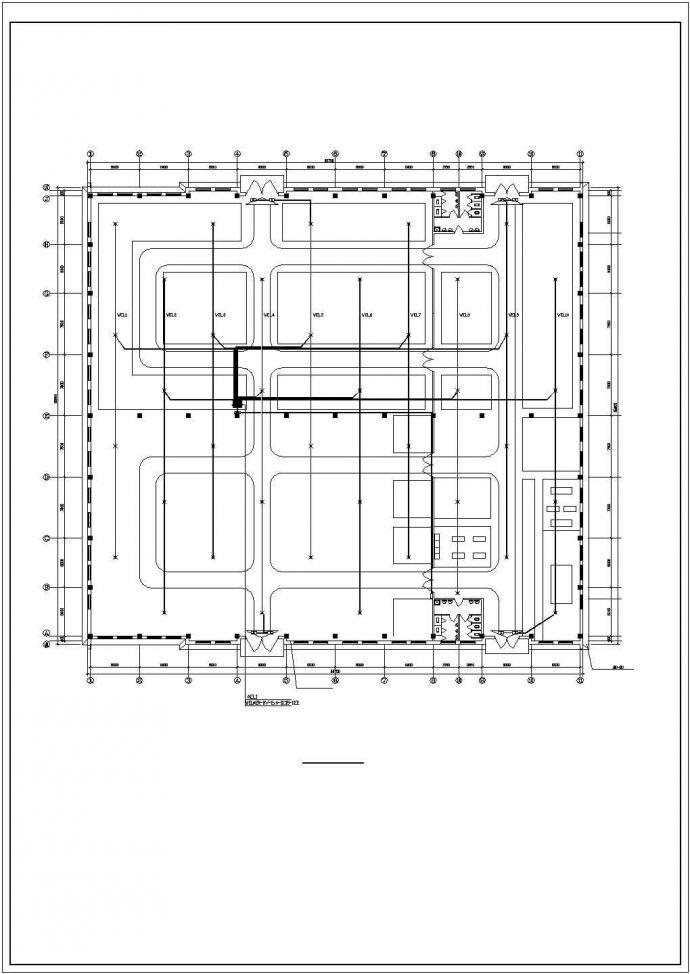 厂房电气施工设计CAD布置图_图1