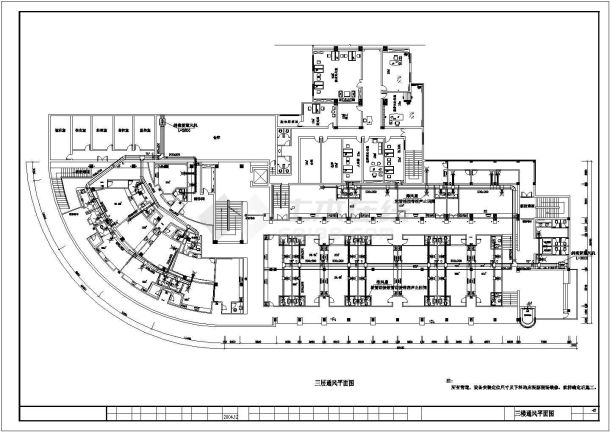 某音乐广场舒适性空调设计施工CAD图纸-图二