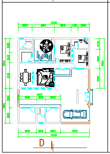 新版四合院户型方案设计cad图纸-图二