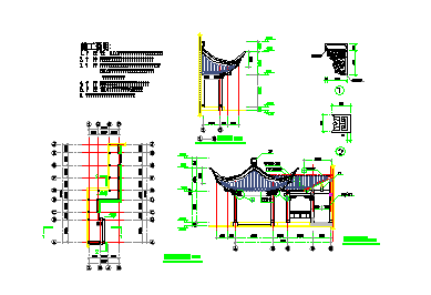 江南园林古建全套建筑结构cad设计图纸-图一