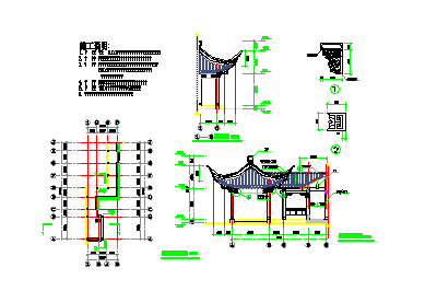 江南园林古建全套建筑结构cad设计图纸_图1
