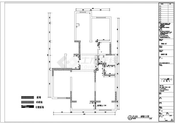 126平米三室两厅住宅装修设计图（含效果图）-图二