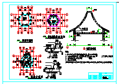 某景观园林六角亭cad设计施工图-图一