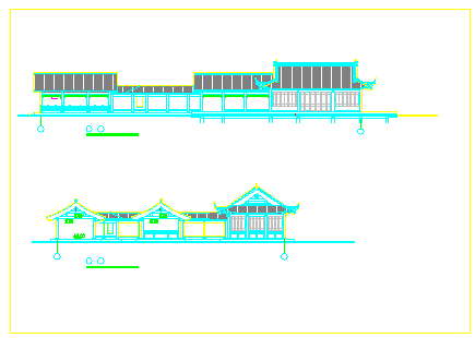 某公园水榭建筑设计cad施工图-图一