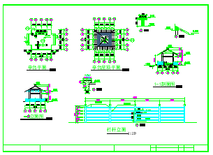 某景区亭台建筑cad设计施工图纸-图一