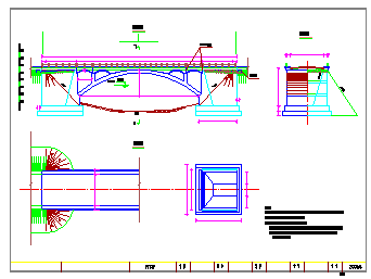 某园林25m石拱桥cad设计施工图_图1