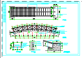 某景区木桥建筑cad设计施工图-图二