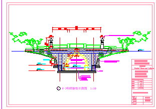 西安大唐芙蓉园W3号桥景观园林工程cad图纸_图1