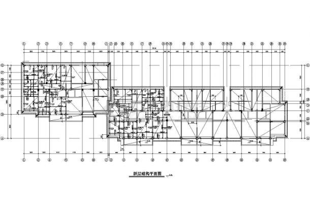 6+1跃层异形框架轻质墙住宅楼建筑结构施工图（ 长65.14米 宽18.3米）-图一