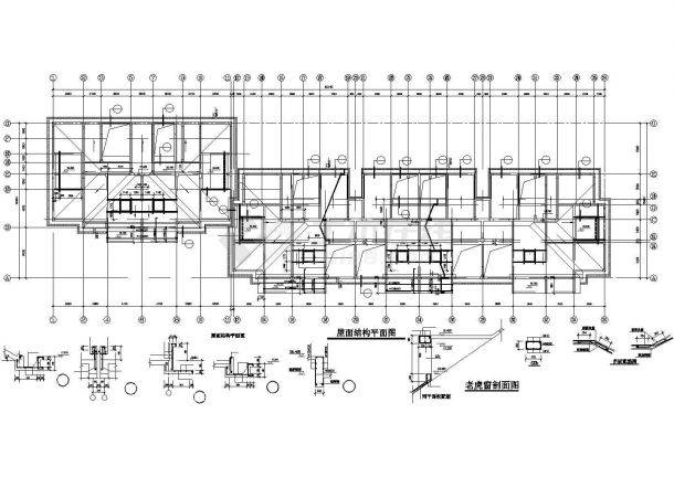 6+1跃层异形框架轻质墙住宅楼建筑结构施工图（ 长65.14米 宽18.3米）-图二