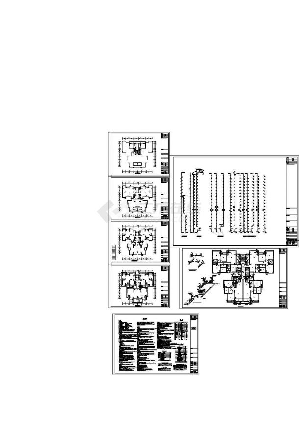[四川]住宅小区给排水施工图纸（含四栋楼、地下室）-图二