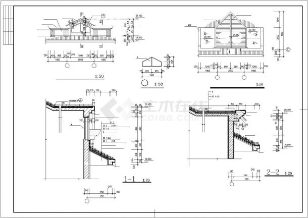 福州市银苑花园小区6层框混结构民居住宅楼建筑设计CAD图纸（含阁楼）-图二