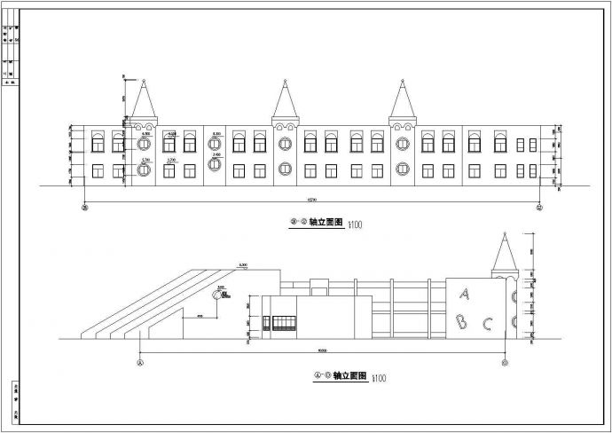 孟州市通源幼儿园设计装修CAD图纸（含效果图，平面图）_图1