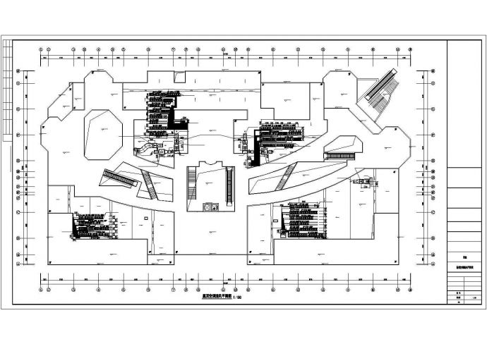 四层商业楼暖通空调及防排烟系统图纸_图1