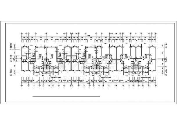 湖州市訫福花园小区5500平米6层砖混结构节能住宅楼建筑设计CAD图纸-图二