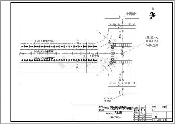 江西省某市良乡高教园区城市道路及给排水管网工程CAD图纸-图二