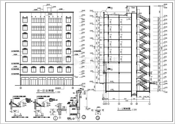 湖北省恩施市花样年华九层住宅建筑施工设计图纸（含平面图）-图二