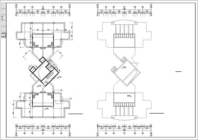 西安市祥振小区19层框架结构住宅楼全套平面设计CAD图纸（含水箱层）_图1