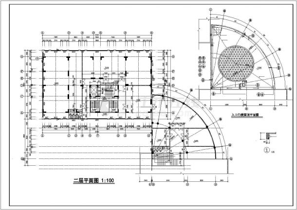 深圳祥瑾花园小区12层框架结构商住楼建筑设计CAD图纸（1-3层商用/含夹层）-图一