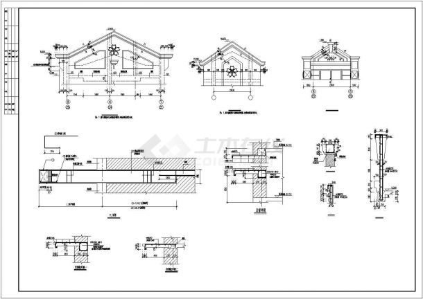 5层砖混住宅楼结构CAD平面布置参考图-图一