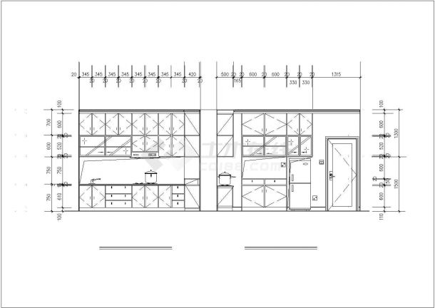 江西瑞金市某小区跃层户型住宅装修建筑cad平面施工图-图一