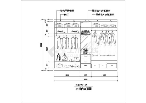 合肥市某小区整套家居经典户型室内装修平立面施工cad图-图一