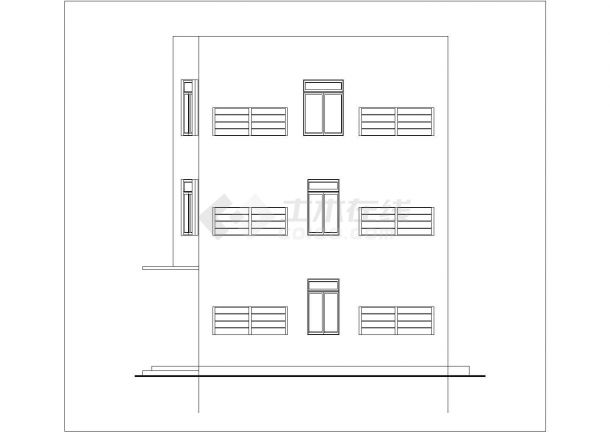 芜湖市某化工厂3层框混结构职工宿舍楼建筑设计CAD图纸-图一