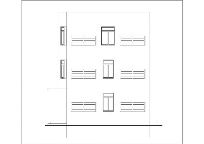 芜湖市某化工厂3层框混结构职工宿舍楼建筑设计CAD图纸_图1