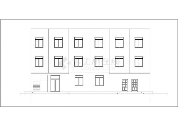 芜湖市某化工厂3层框混结构职工宿舍楼建筑设计CAD图纸-图二