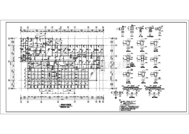泰州市某中级幼儿园cad结构施工图纸（含效果图）-图一